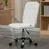 Curved Back Office Chair with Adjustable Height - White