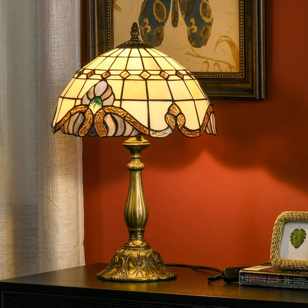 Decorative Table Lamp - Multi, Stained Glass