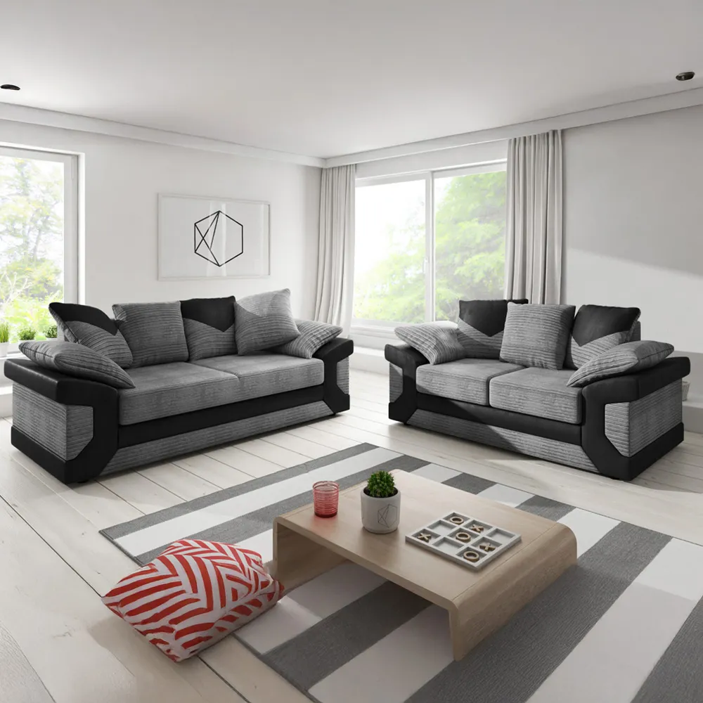 Dino 5-Seater Sofa Suite with Scatter Back - Grey image