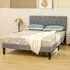 Double Adjustable Bed Frame - Grey, Linen