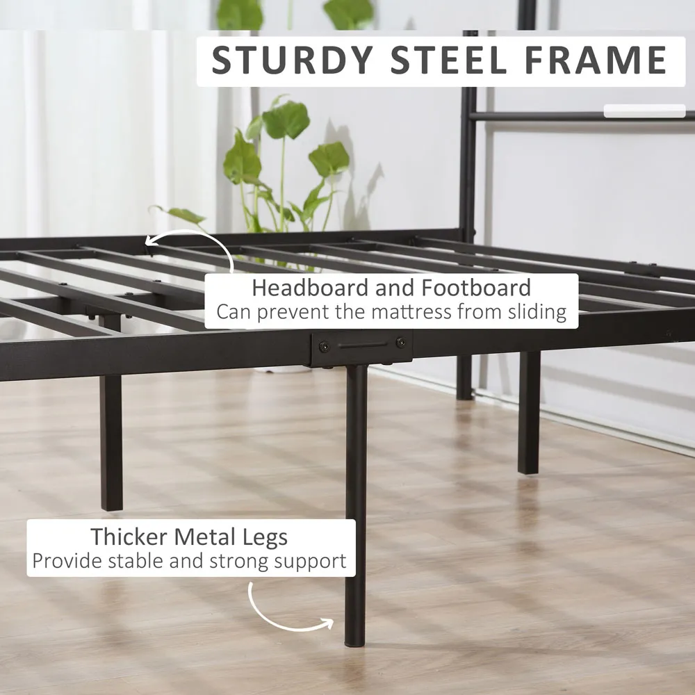 Double Bed Frame - Black, Metal