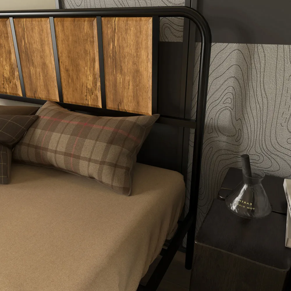 Double Bed Frame - Rustic Brown