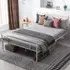 Double Bed Frame - White, Metal