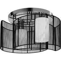 Double Crescent Ceiling Light Chandelier - White, Metal