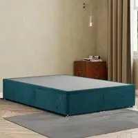 Double Ottoman Divan Base with Storage - Emerald, Plush