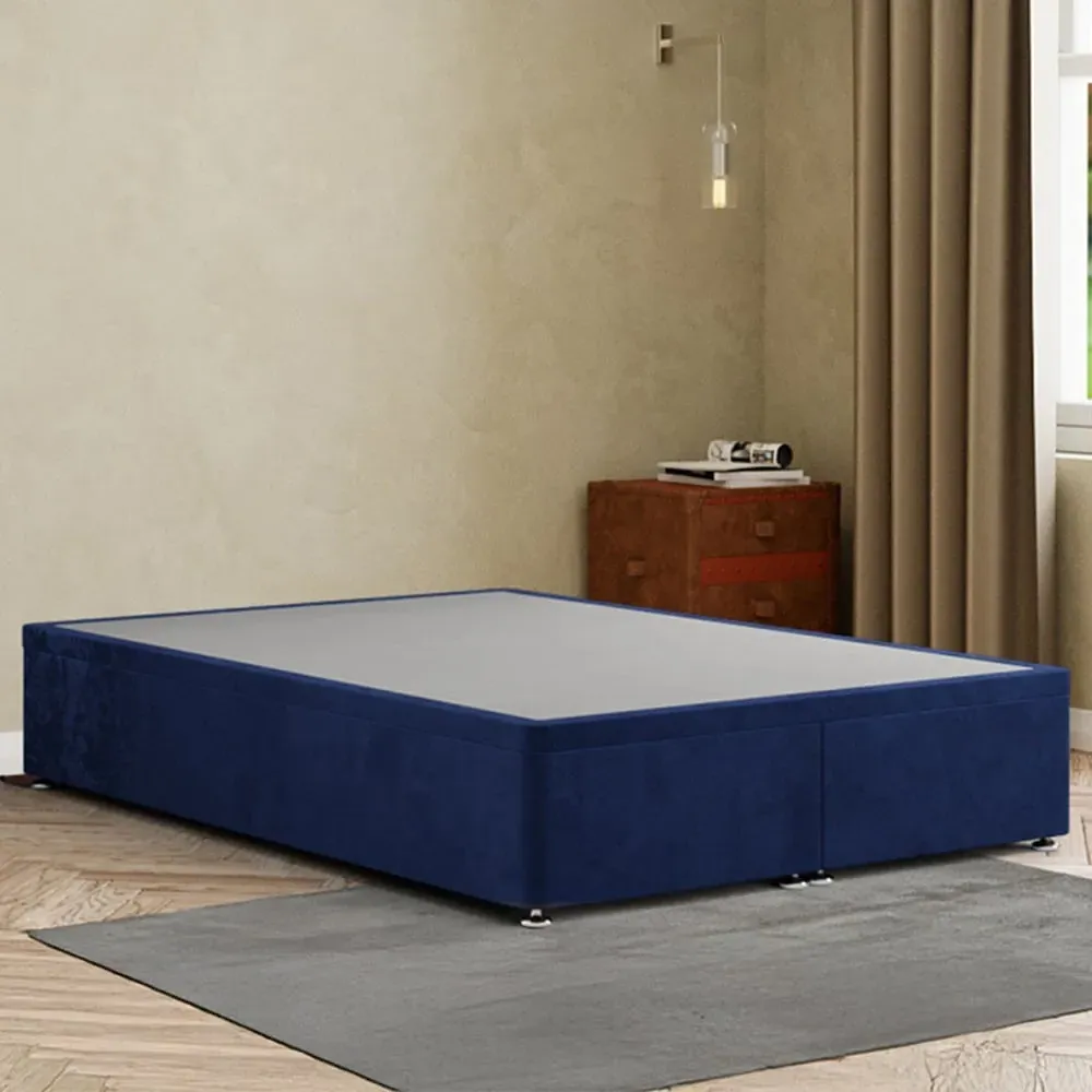 Double Ottoman Divan Base with Storage - Navy, Plush