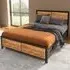Double Steel Bed Frame - Brown