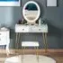 Dressing Table Set with LED Mirror - White