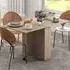 Drop Leaf Folding Dining Table with Storage - Natural
