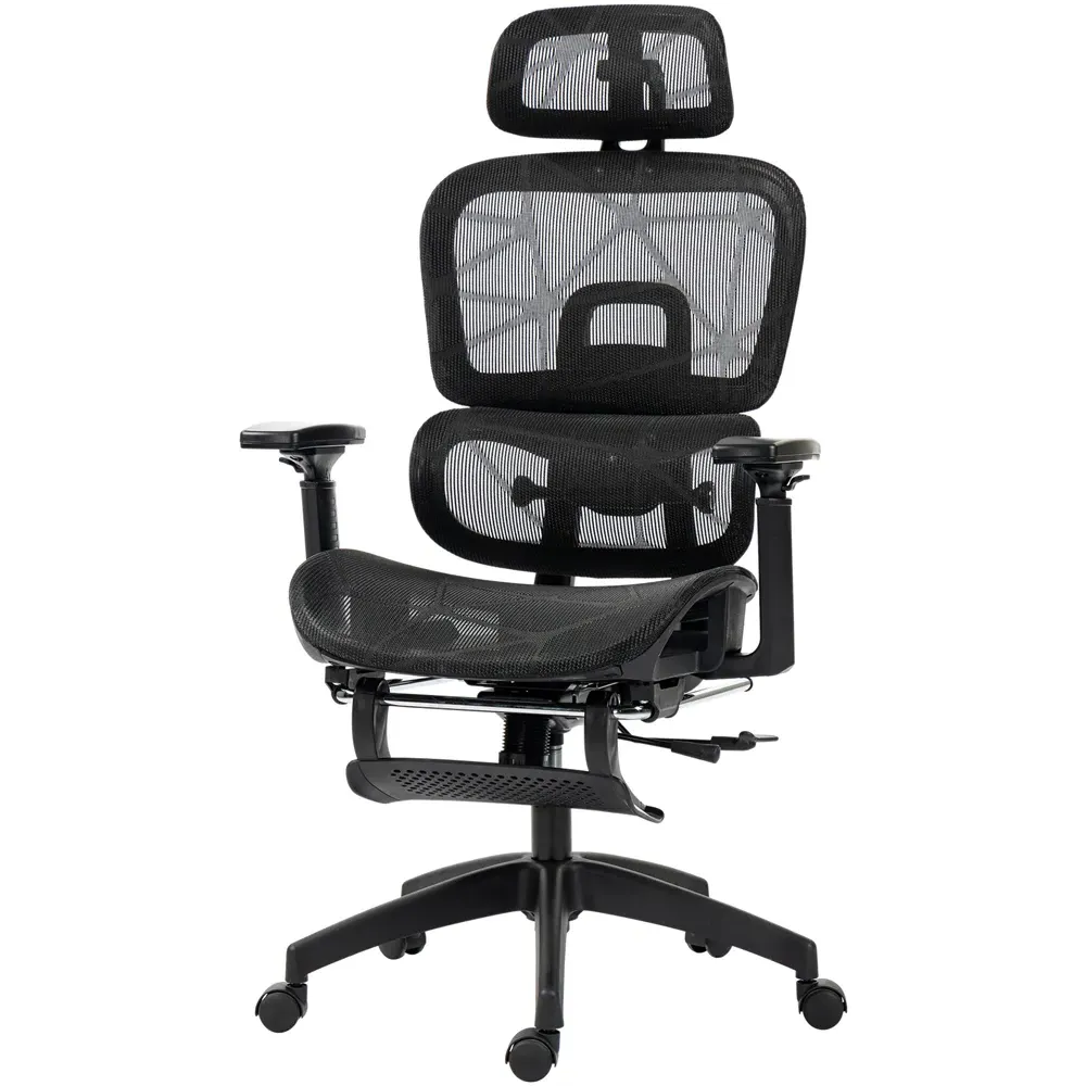 Ergonomic Office Chair with 3D Armrest - Black