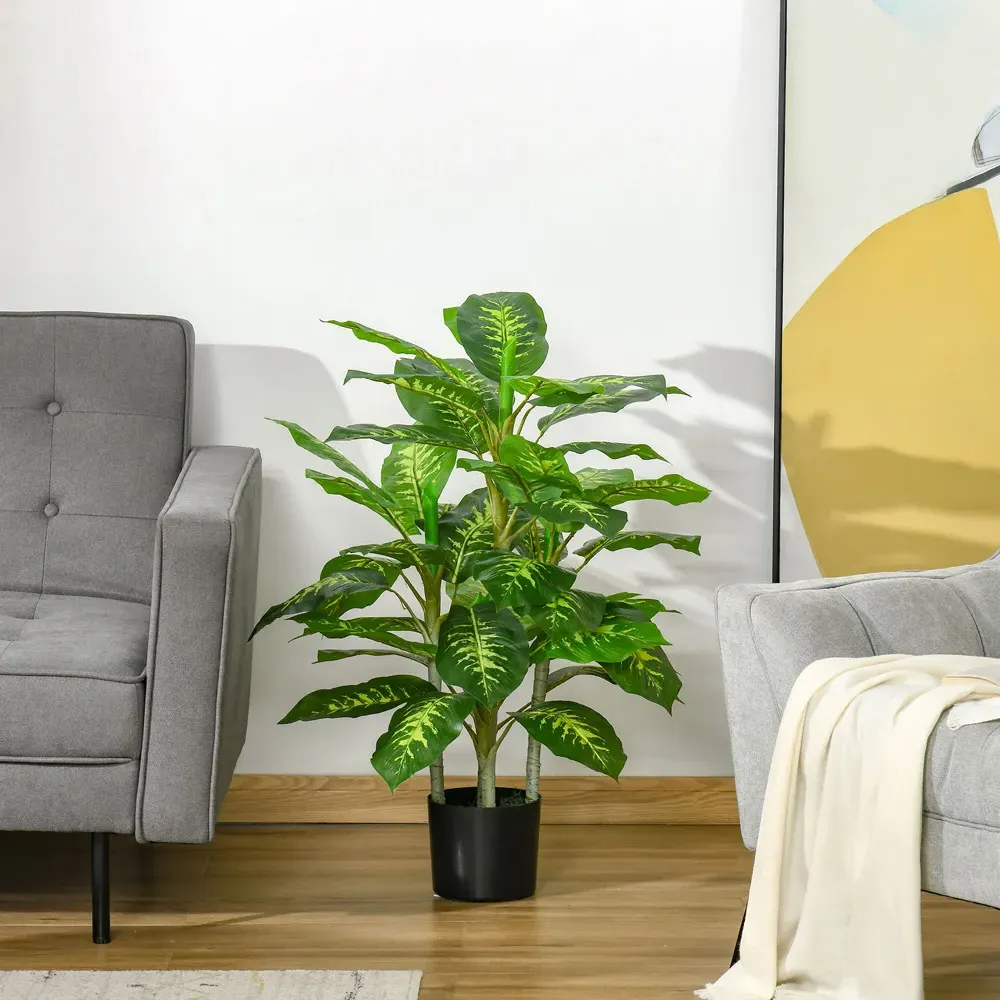 Evergreen Tree Artificial Plant In Pot 3ft - Multi