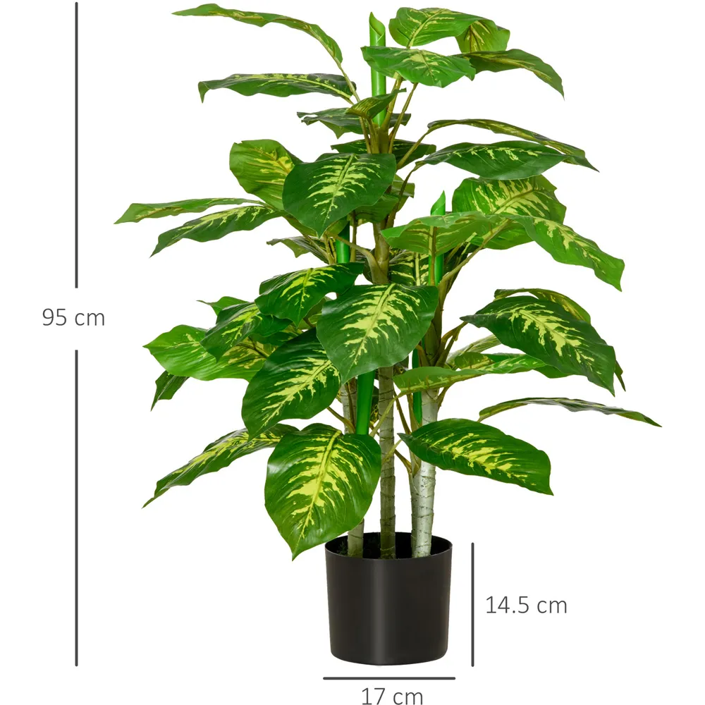 Evergreen Tree Artificial Plant In Pot 3ft - Multi