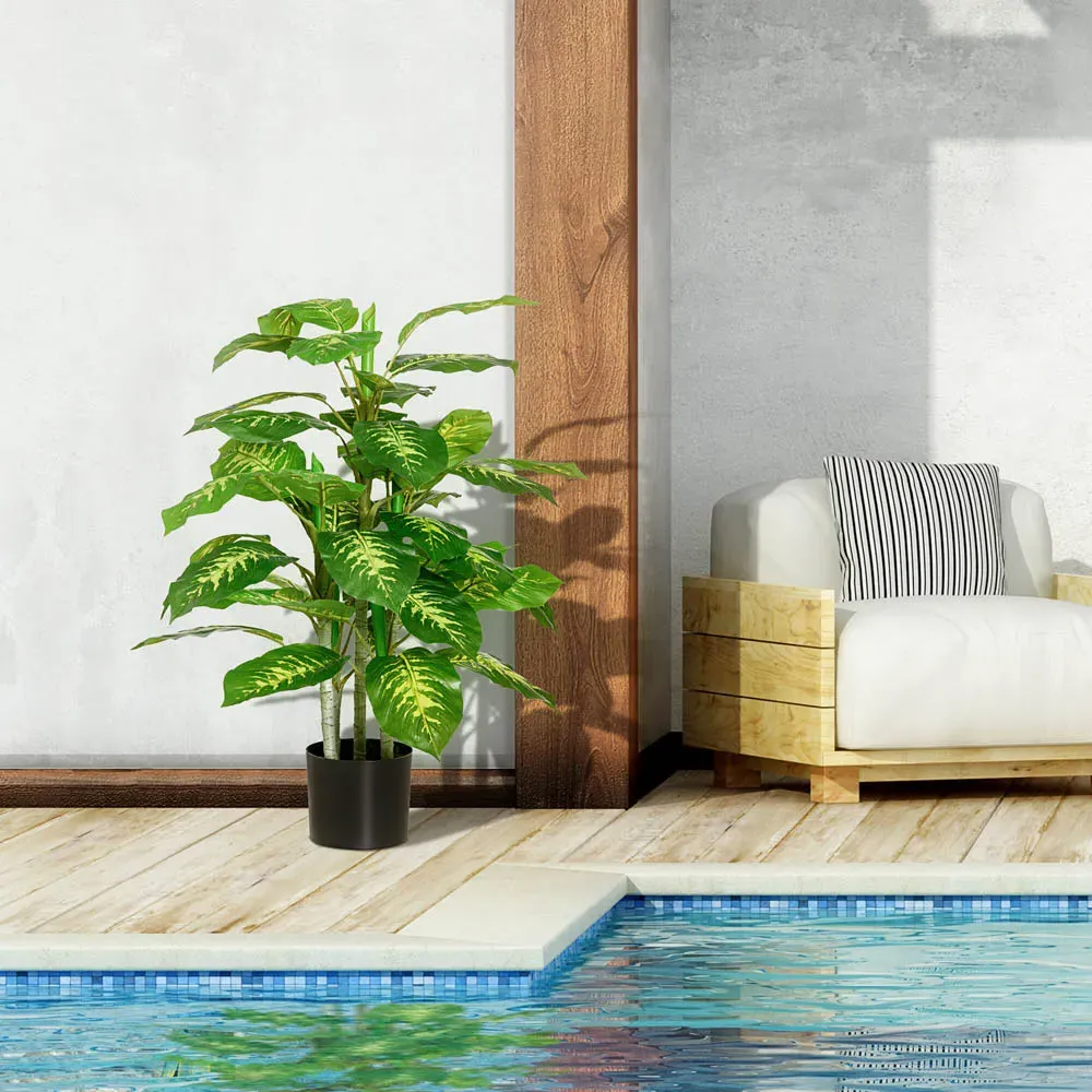 Evergreen Tree Artificial Plant In Pot 3ft - Multi