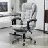 Executive Office Chair with Footrest - Light Grey