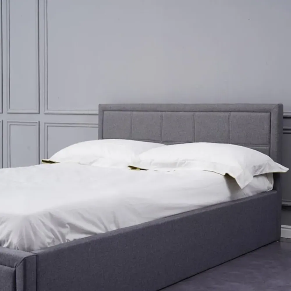 Fabio Small Double Bed with Storage - Grey