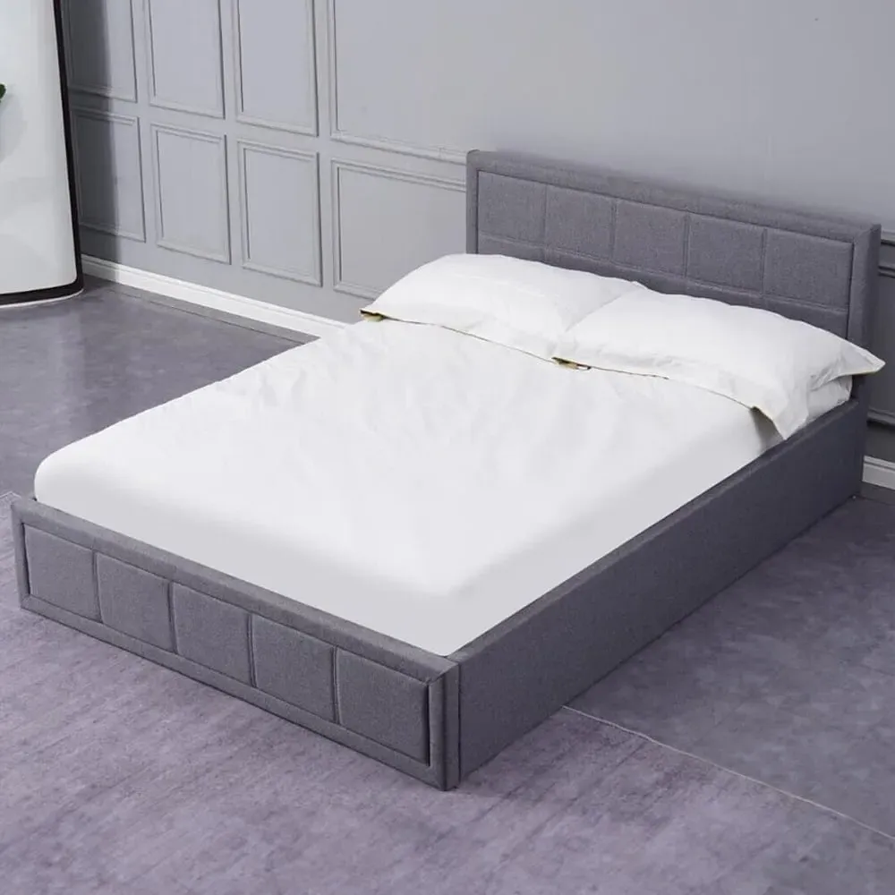 Fabio Small Double Bed with Storage - Grey image
