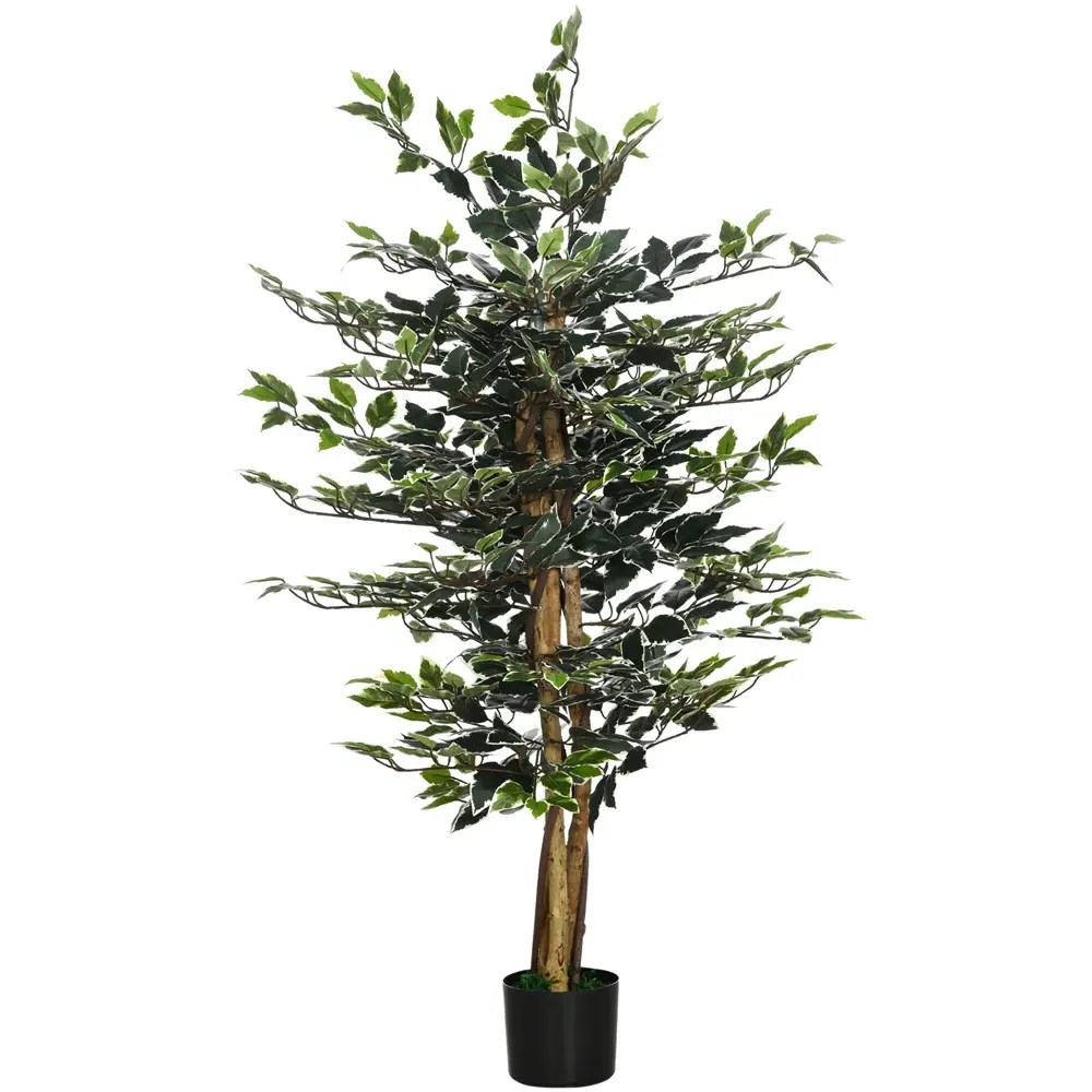 Ficus Tree Artificial Plant In Pot 4.2ft - Multi