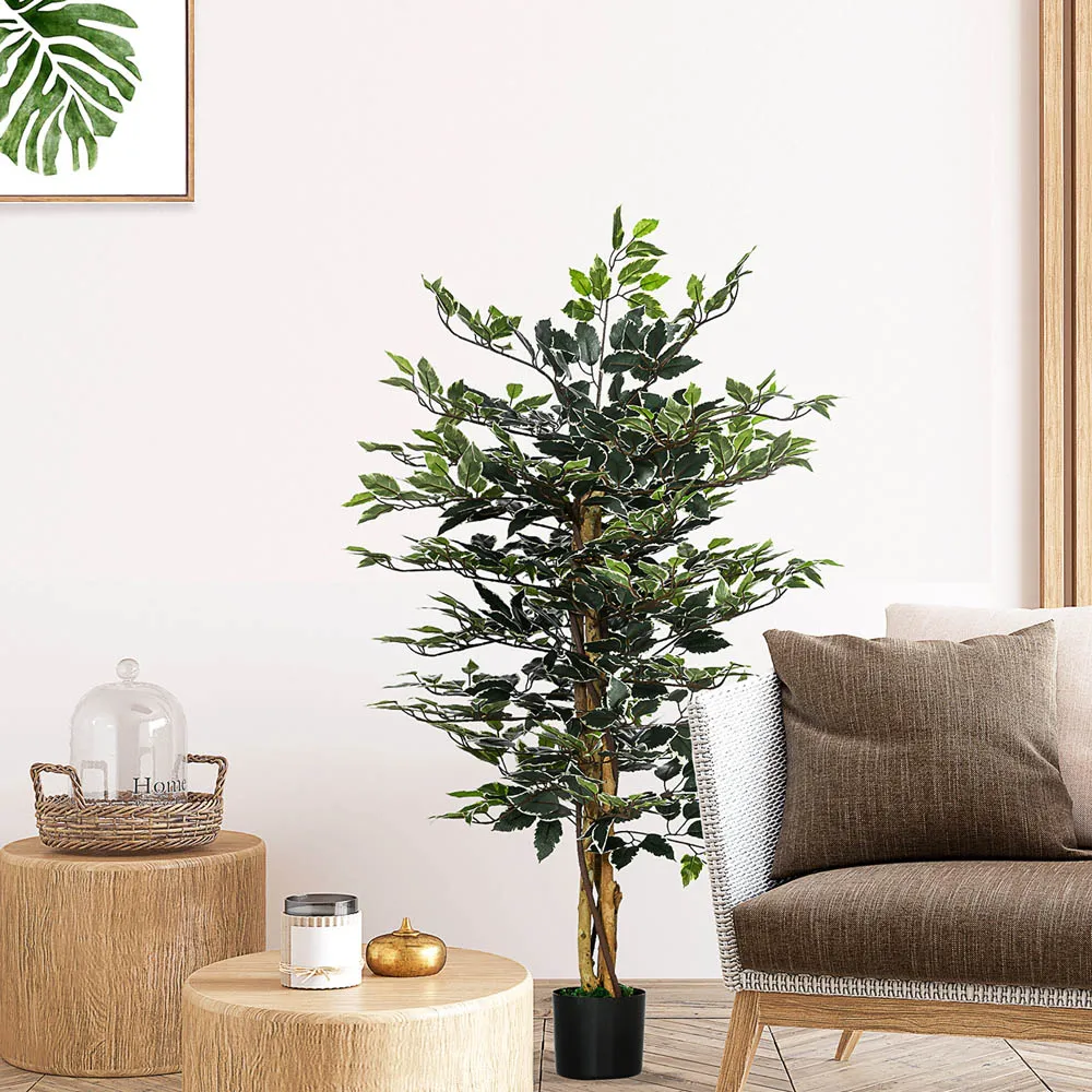 Ficus Tree Artificial Plant In Pot 4.2ft - Multi