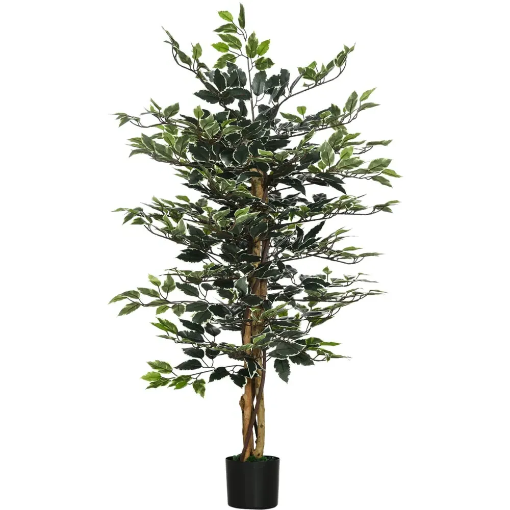 Ficus Tree Artificial Plant In Pot 4.2ft - Multi