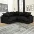 Florexa 5-Seater Corner Sofa - Black, Jumbo Cord