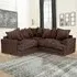 Florexa 5-Seater Corner Sofa - Chocolate, Jumbo Cord