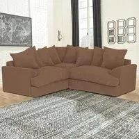 Florexa 5-Seater Corner Sofa - Coffee, Jumbo Cord