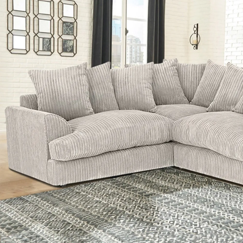 Florexa 5-Seater Corner Sofa - Cream, Jumbo Cord