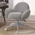 Fluffy Swivel Office Chair - Grey