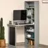 Folding Office Desk with Storage - Grey