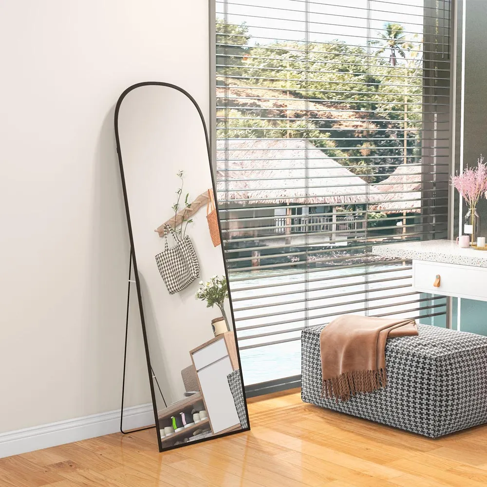 Full Length Floor Mirror - Black, Aluminium