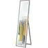 Full Length Mirror with Dimming Lights - Grey, Wood Effect
