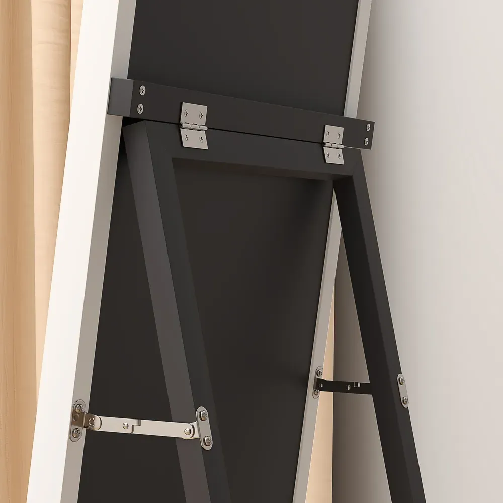 Full Length Mirror with Stand - White