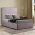 George Double Divan Bed with 2 Drawer - Pink, Plush