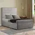 George Single Divan Bed with 2 Drawer - Silver, Plush