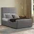 George Small Double Divan Bed with 2 Drawer - Grey, Linen