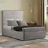 George Small Double Divan Bed with 2 Drawer - Silver, Plush