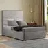 George Super King Divan Bed with 2 Drawer - Silver, Plush