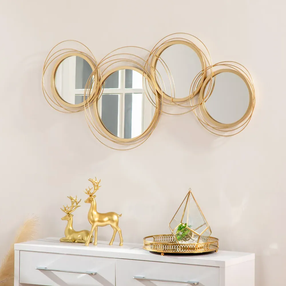 Gold Metal Decorative Wall Mirror - Gold