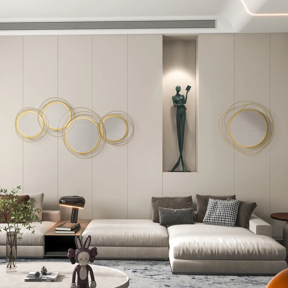 Gold Metal Decorative Wall Mirror - Gold