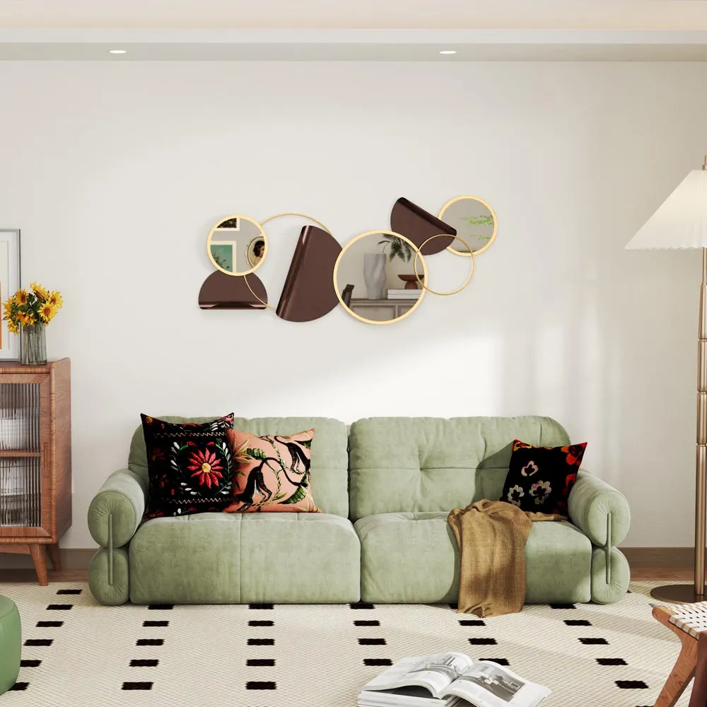 Gold Tone Metal Decorative Wall Mirror - Gold