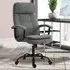 Grey Linen Look Swivel Massage Office Chair
