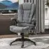Grey Linen Swivel Massage Recliner Office Chair