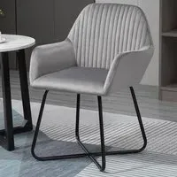 Grey Velvet Armchair