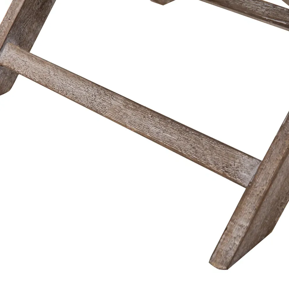 Grey Vintage Footstool - Velvet