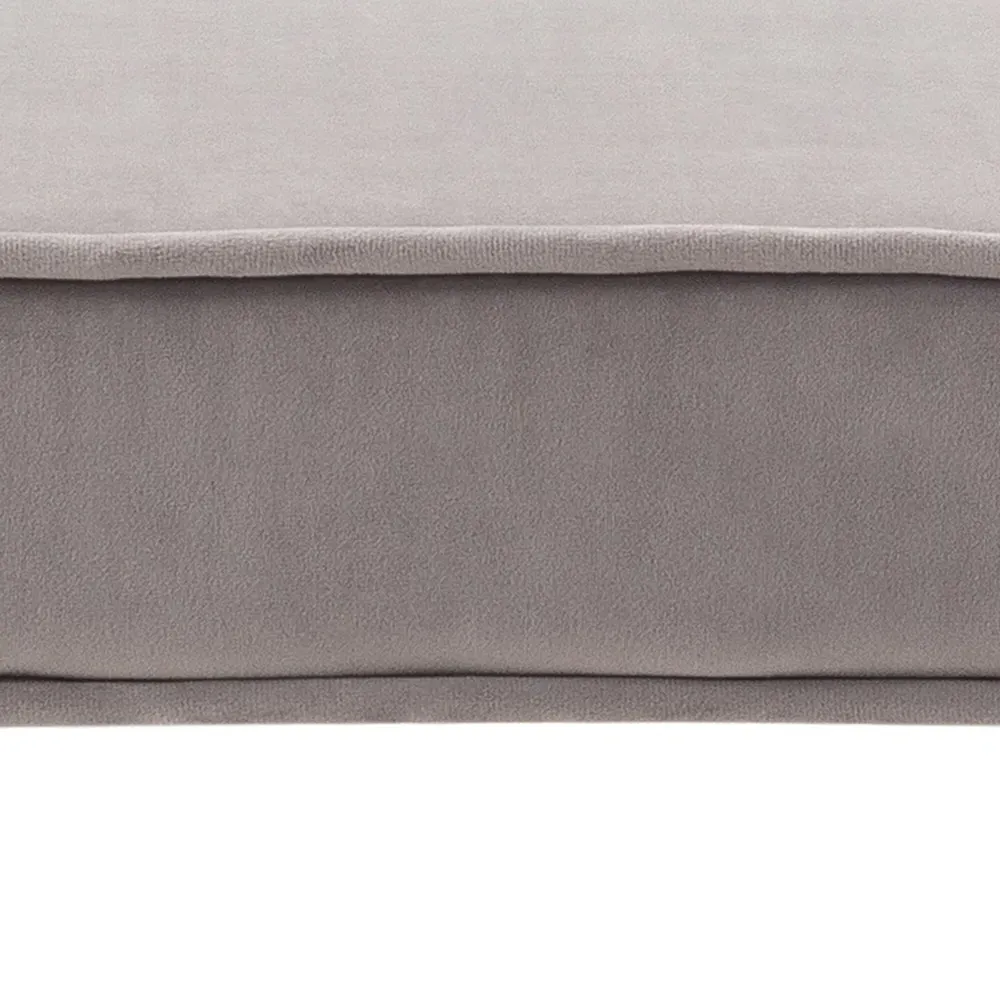 Grey Vintage Footstool - Velvet
