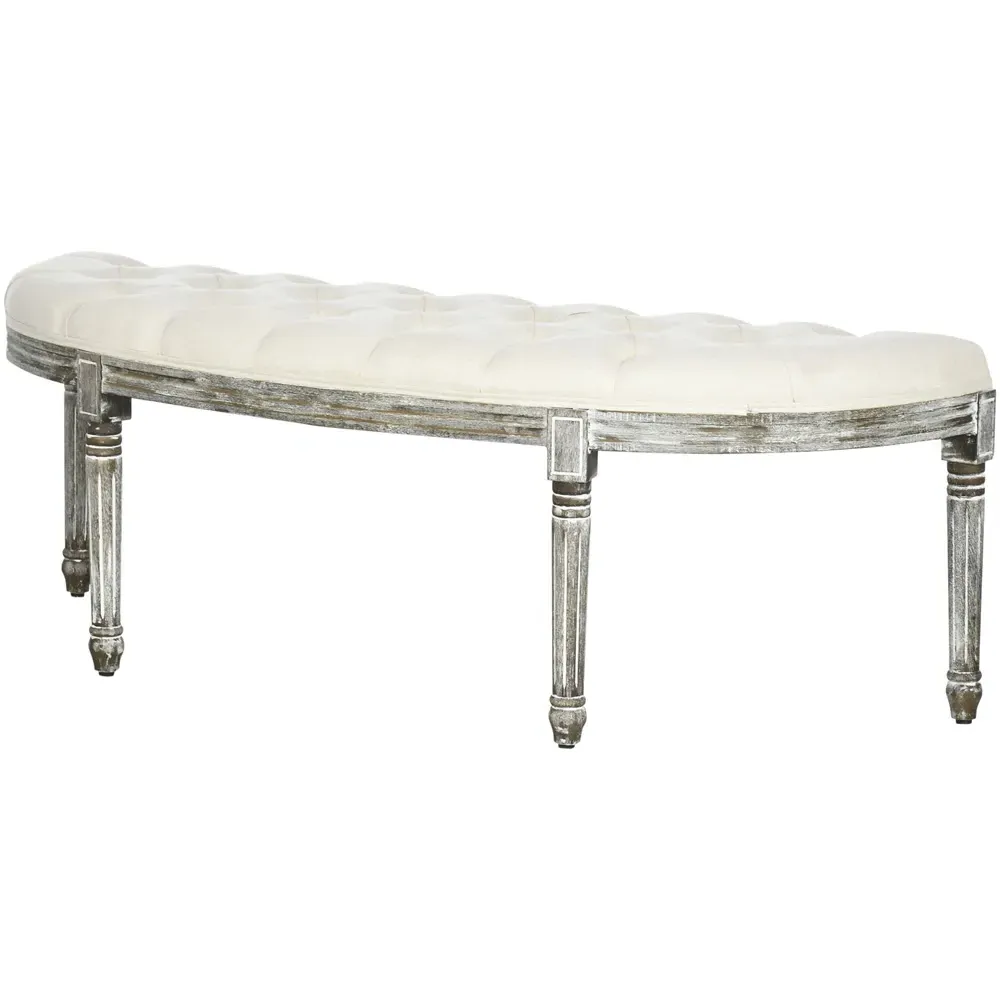 Half-Circle Bench - Cream