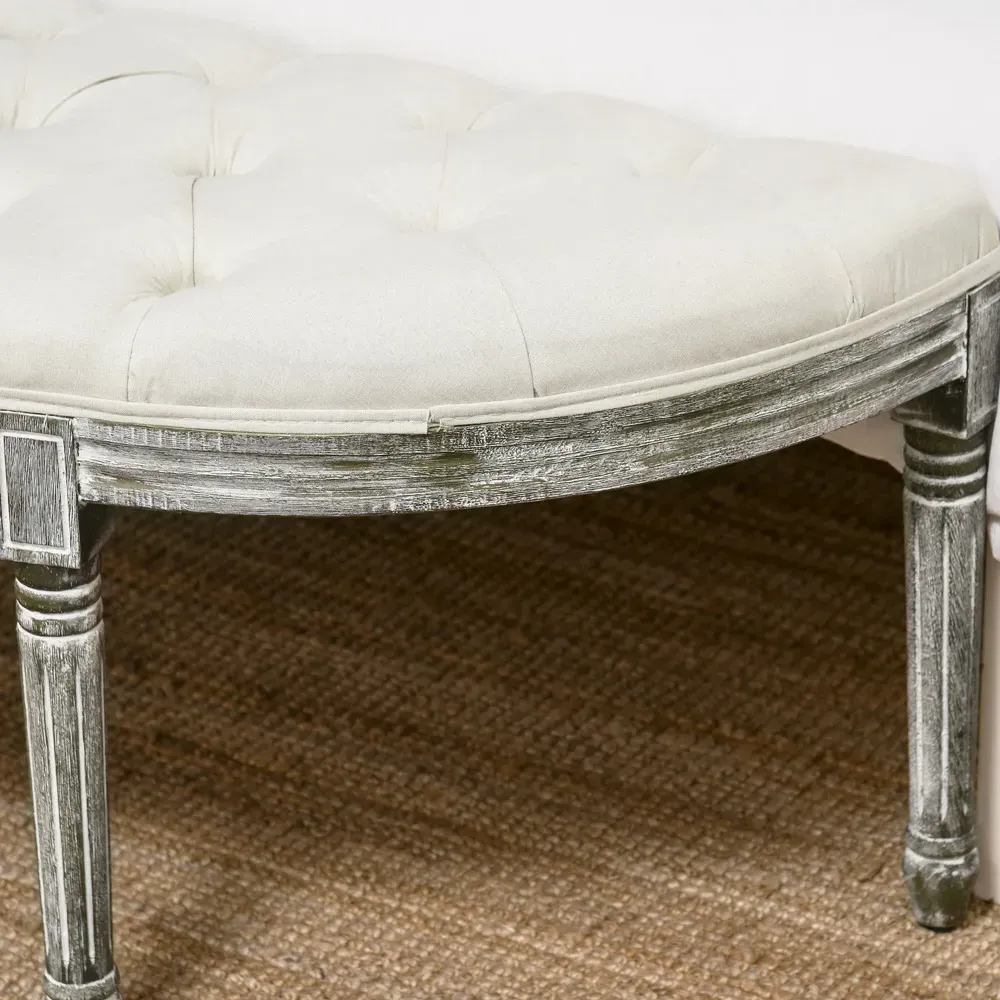 Half-Circle Bench - Cream