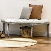 Half-Circle Bench - Cream