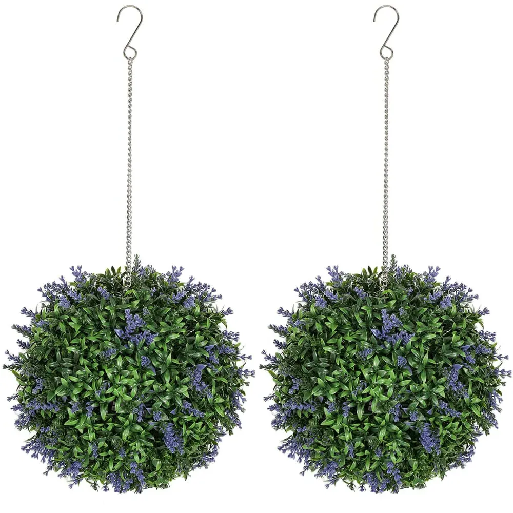 Hanging Topiary Ball 2 Pack - Purple