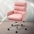 Height Adjustable Office Desk Chair - Pink, Sherpa Fleece